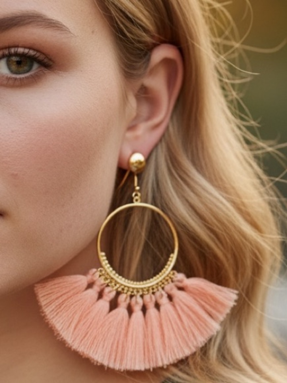 “Arriba!” Boho Tassel Hoop Fun Cute Fringe Earring